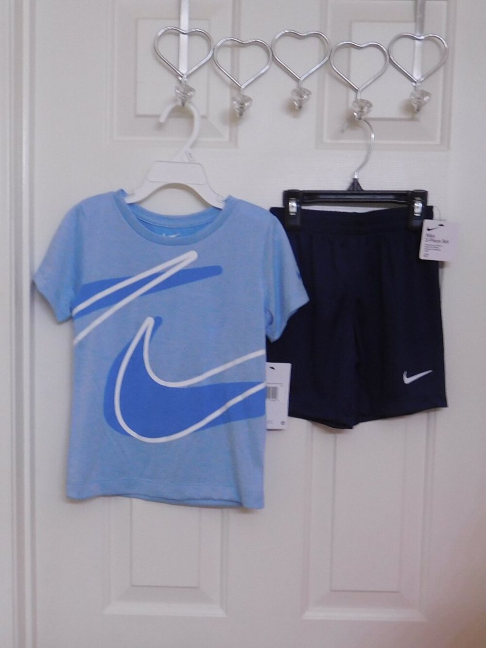 NWT 4 Nike 2pc Outfits Shirt & Shorts Set Blue Orange Red Bundle sz 4t - Picture 5 of 5